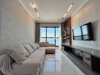 FRENTE MAR A VENDA PEREQUE!! Apartamento a venda, 4 suítes mobiliado, 3 vagas de garagem