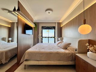 FRENTE MAR A VENDA PEREQUE!! Apartamento a venda, 4 suítes mobiliado, 3 vagas de garagem