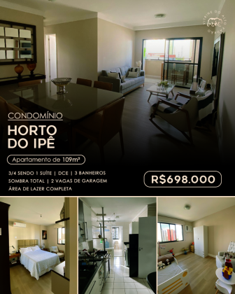 Apartamento no Horto do Ipê – Bairro Jardins / Aracaju-SE