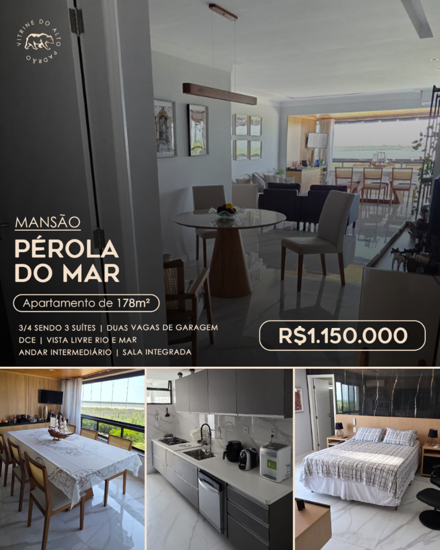 Mansão Pérolas do Mar / Reformado / 3 suites