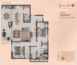 Cobertura Exclusiva com Vista Privilegiada – 132,87m² | Final 01