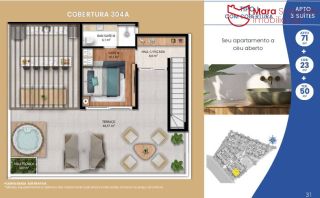 Apartamento á Venda com 3 suítes no  Condomínio Blue Vilas.