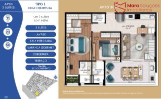 Apartamento á Venda com 3 suítes no  Condomínio Blue Vilas.