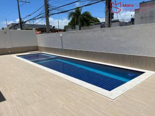 Apartamento 2/4 com suíte e varanda dentro do Foz de Joanes.