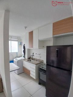 Apartamento mobiliado térreo 2/4 no Solar dos Mares com lazer completo.