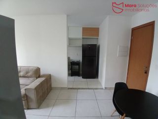 Apartamento mobiliado térreo 2/4 no Solar dos Mares com lazer completo.