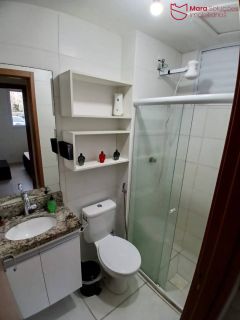 Apartamento mobiliado térreo 2/4 no Solar dos Mares com lazer completo.