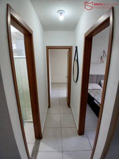 Apartamento mobiliado térreo 2/4 no Solar dos Mares com lazer completo.