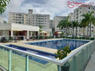 Apartamento 2/4 com varanda, nascente e lazer completo no Condomínio Spazio Soberano.