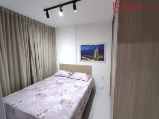 BLUE BARRA - 1/4 Mobiliado com 30m² | Andar Alto