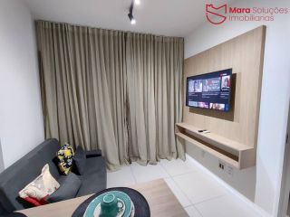 BLUE BARRA - 1/4 Mobiliado com 30m² | Andar Alto