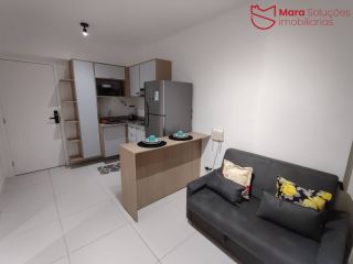 BLUE BARRA - 1/4 Mobiliado com 30m² | Andar Alto