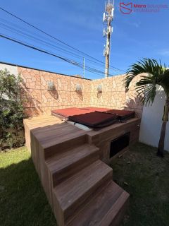 Casa Mobiliada com 5 Quartos para Locação no Condomínio Flor de Lis | Miragem | Energia Solar | Jacuzzi
