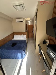 Studio Totalmente Mobiliado para Locação no Smart Convenções | 22 m² | Nascente | Condomínio e IPTU Inclusos