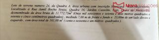 Terreno à Venda no Caji | 161 m² | Lauro de Freitas