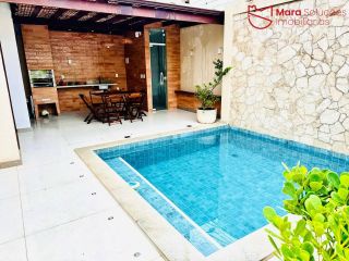 Casa 4 Quartos com 2 Suítes, Piscina e Porteira Fechada em Ipitanga | 180 m² | 2 Minutos da Praia