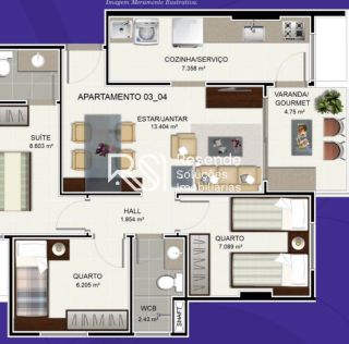 Apartamento Para Vender com 3 quartos 1 suítes no bairro Murilopolis  em Maceió