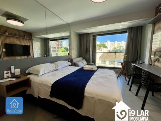 Conforto e Sol da Manhã na Barra: Invista neste Studio Nascente e Mobiliado no ZN Barra