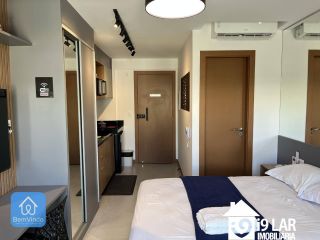 Conforto e Sol da Manhã na Barra: Invista neste Studio Nascente e Mobiliado no ZN Barra