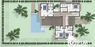 Luxo e Amplitude em Praia do Forte: Casa de 5 Suítes com 402m² no Exclusivo Ilha dos Pássaros