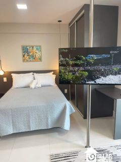 Invista a 50m do Mar em Itapuã: Studio Rentabilizado com Airbnb Superhost e Vista Panorâmica