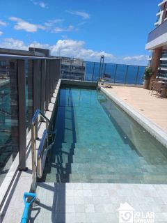 Pé na Areia na Barra: Studio com Vista Mar no Ocean Barra