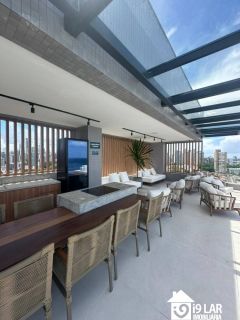 Apartamento 2 suítes na Barra com vista mar, andar alto e 2 vagas no Signature