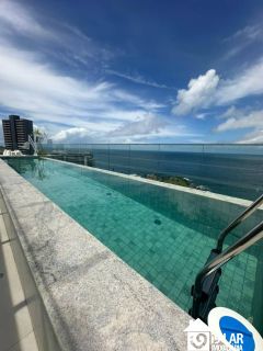 Apartamento 2 suítes na Barra com vista mar, andar alto e 2 vagas no Signature