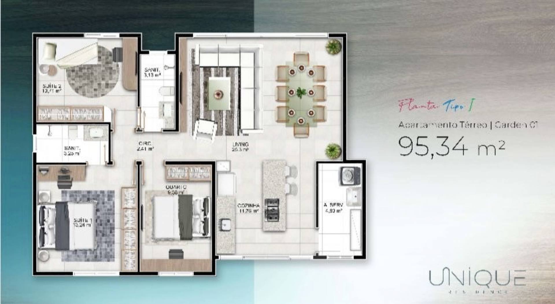 Apartamento 3/4 à venda na Avenida Priscila Dutra