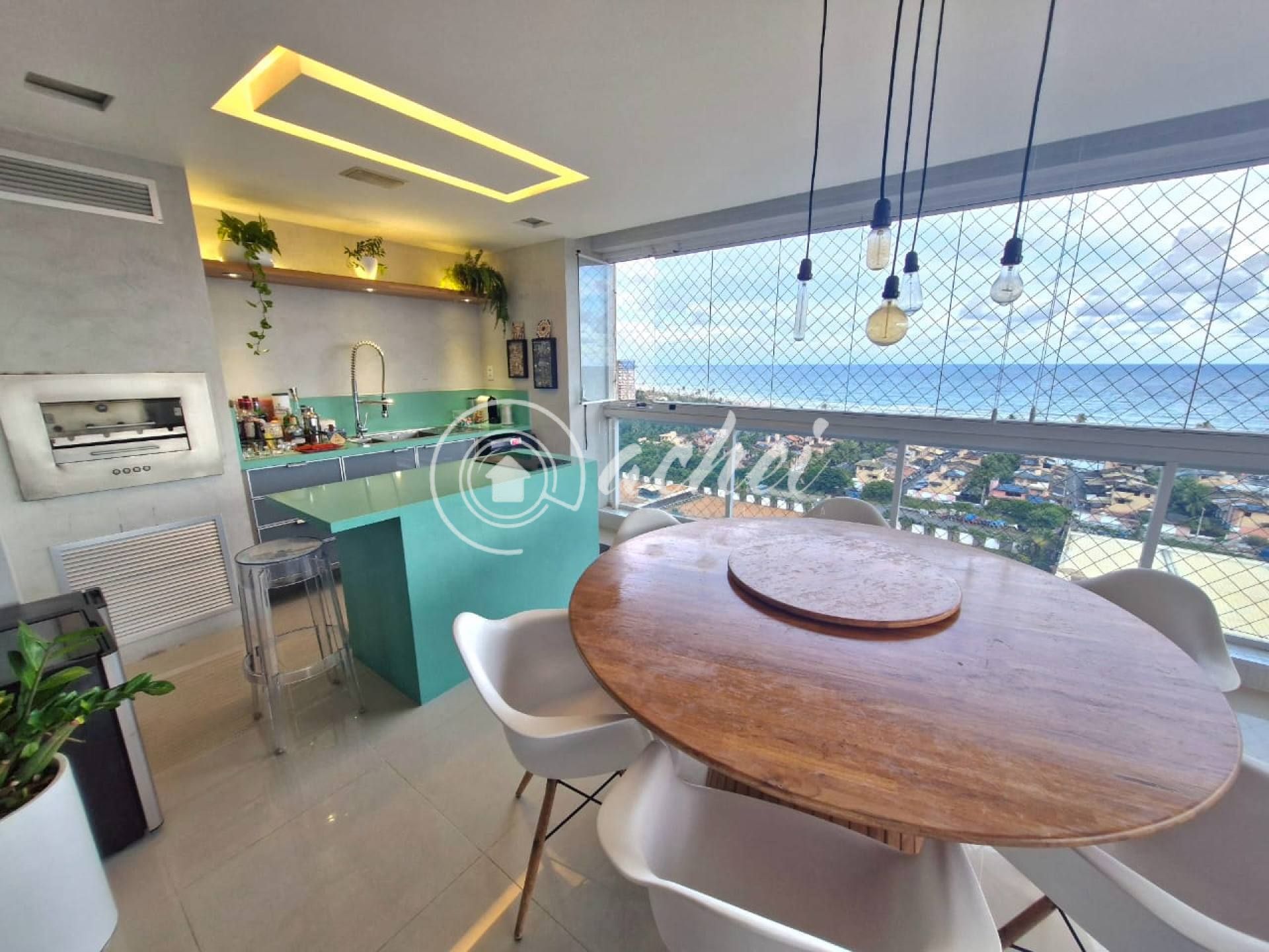 Apartamento 3/4 com vista frontal para o mar em Patamares