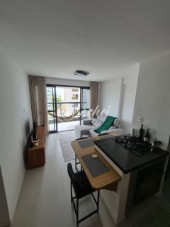 Apartamento 2 Quartos (1 Suíte) Frente Mar no Beach Class Jaguaribe