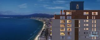 Apartamento Frente Mar 4 suítes Meia Praia em Itapema