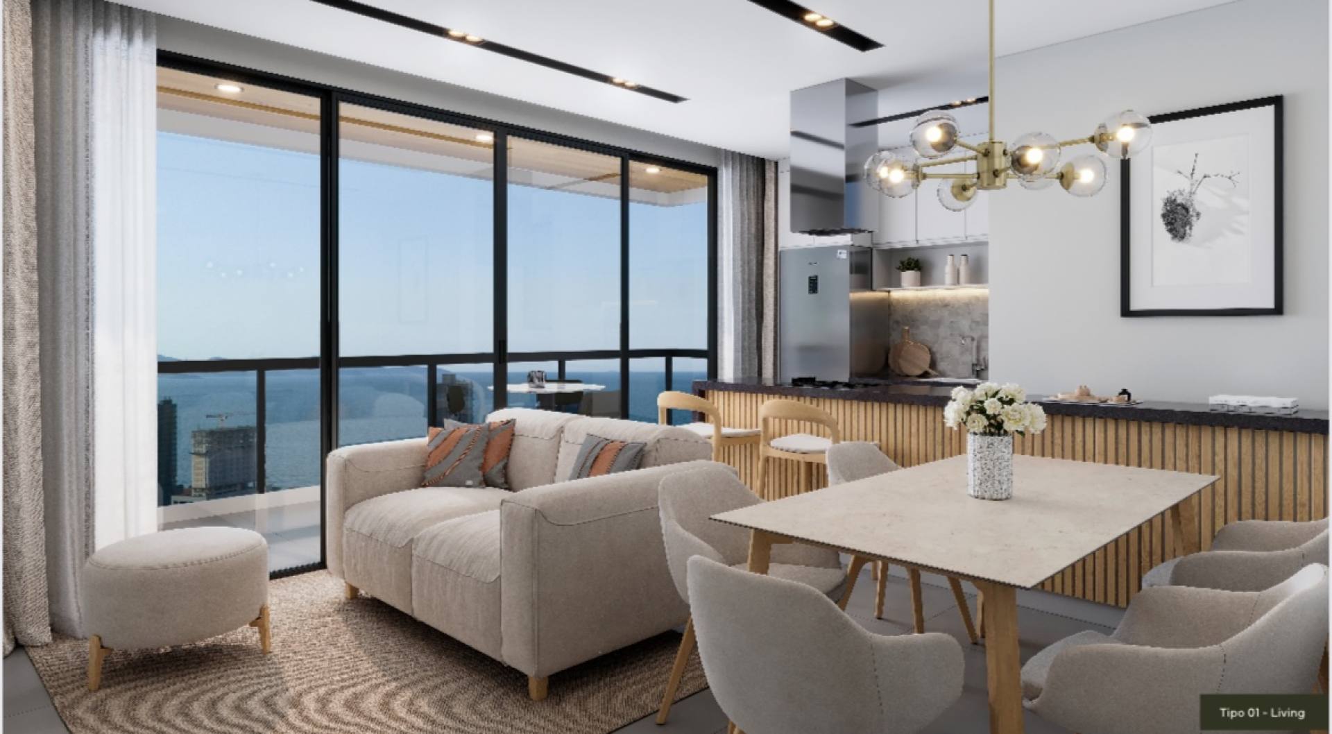 Apartamento Para Vender com 1 quartos no bairro Vila Nova em Porto Belo