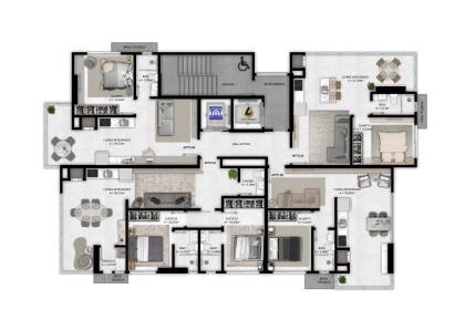 Apartamento 1 dormitório Flat Balneário Perequê Porto Belo