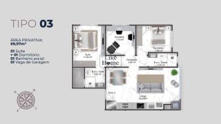 Apartamento Para Vender na planta perto do mar  com escritório, com 2 quartos 1 suítes no bairro Morretes em Itapema