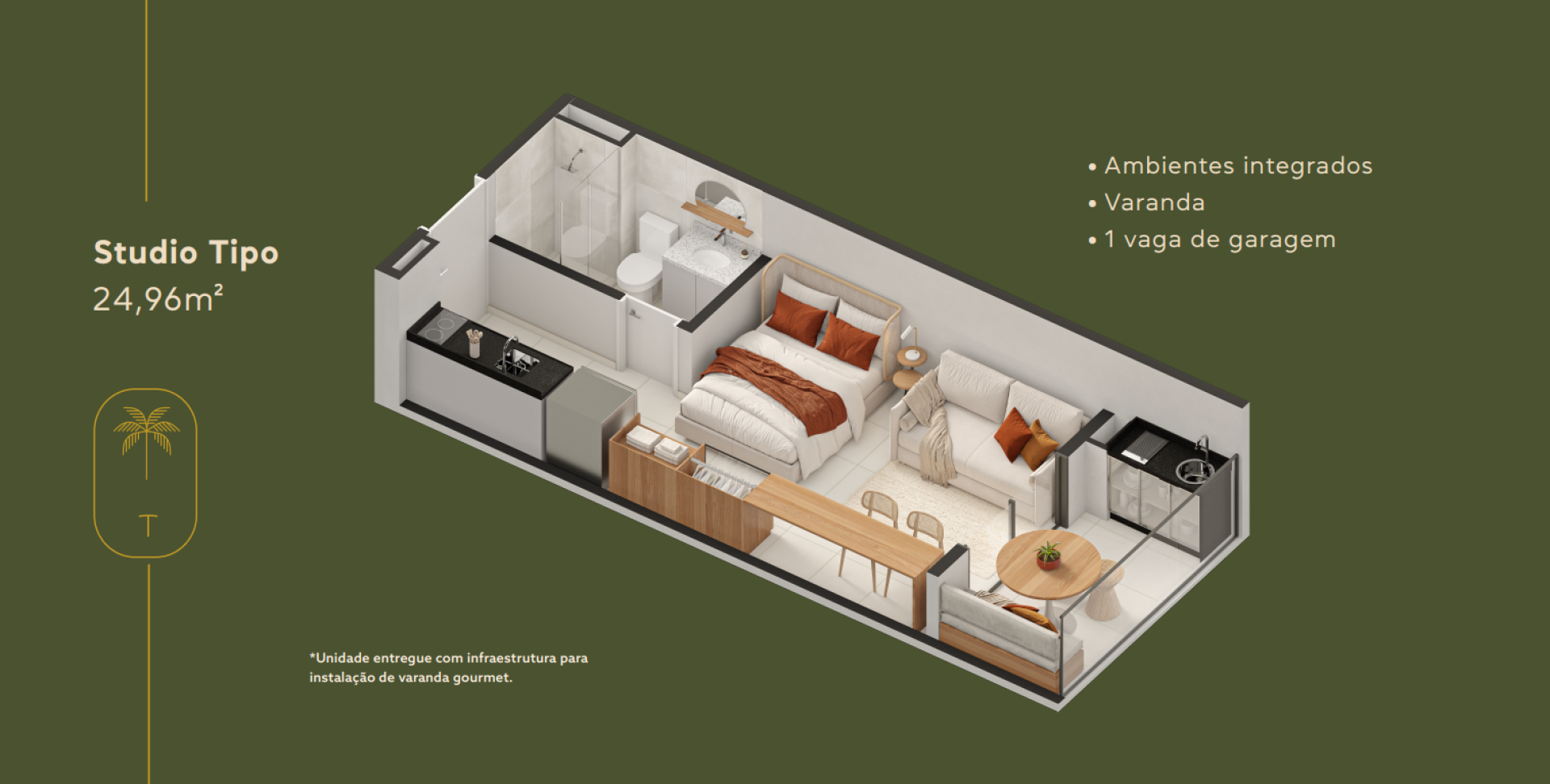 VENDA - Studio 25m² Costa dos Coqueiros - Due Incorporadora | Praia dos Carneiros – PE
