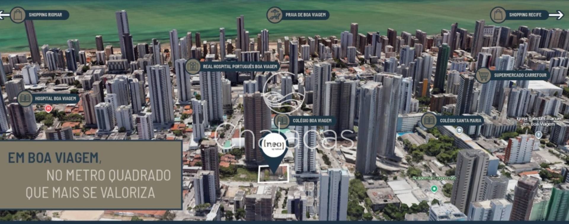 VENDA - 1qts 26m2 - Flat Alto Padrão - Próximo ao Colégio Boa Viagem