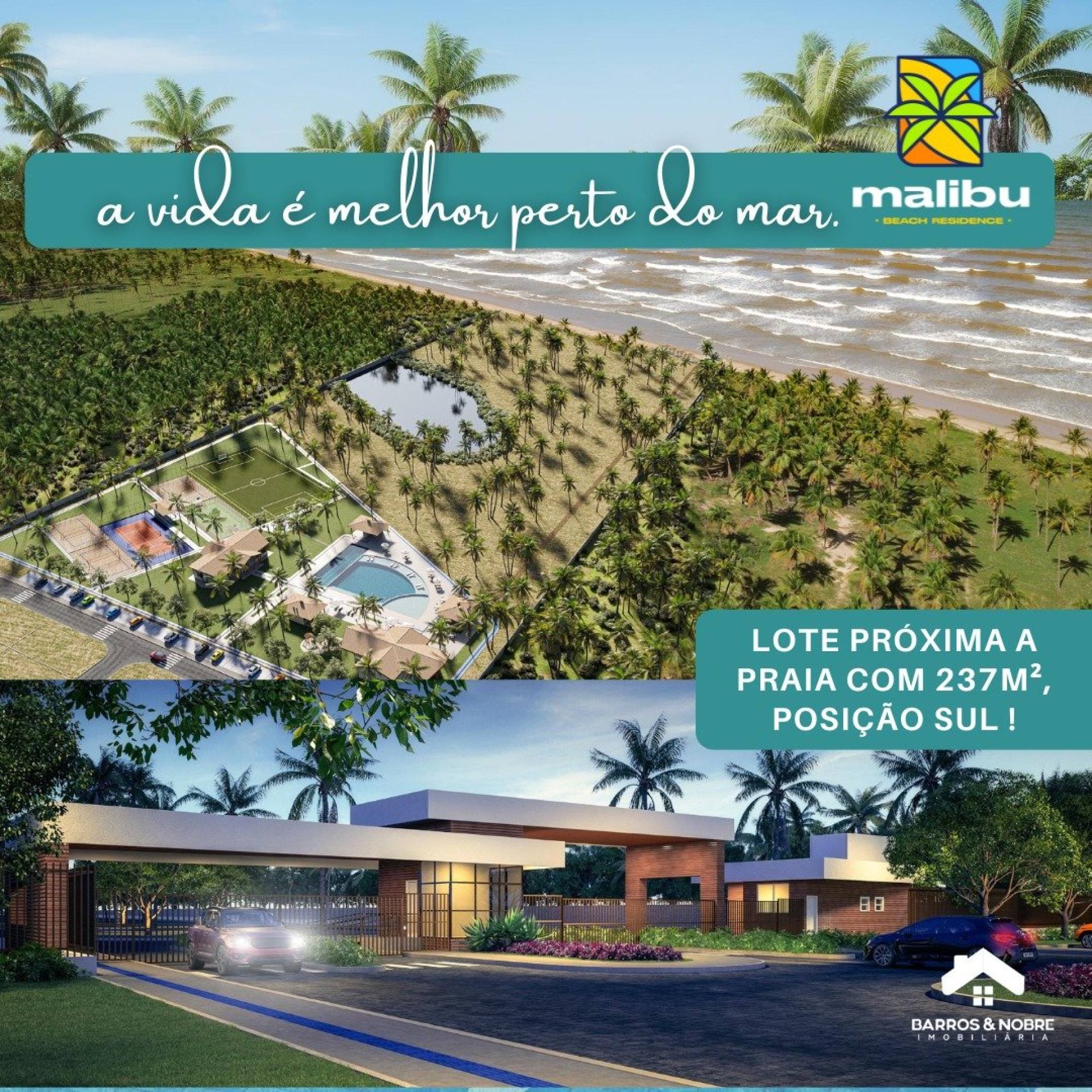 Lote Perto da Praia no Malibu Beach Residence/ Entrada Facilitada