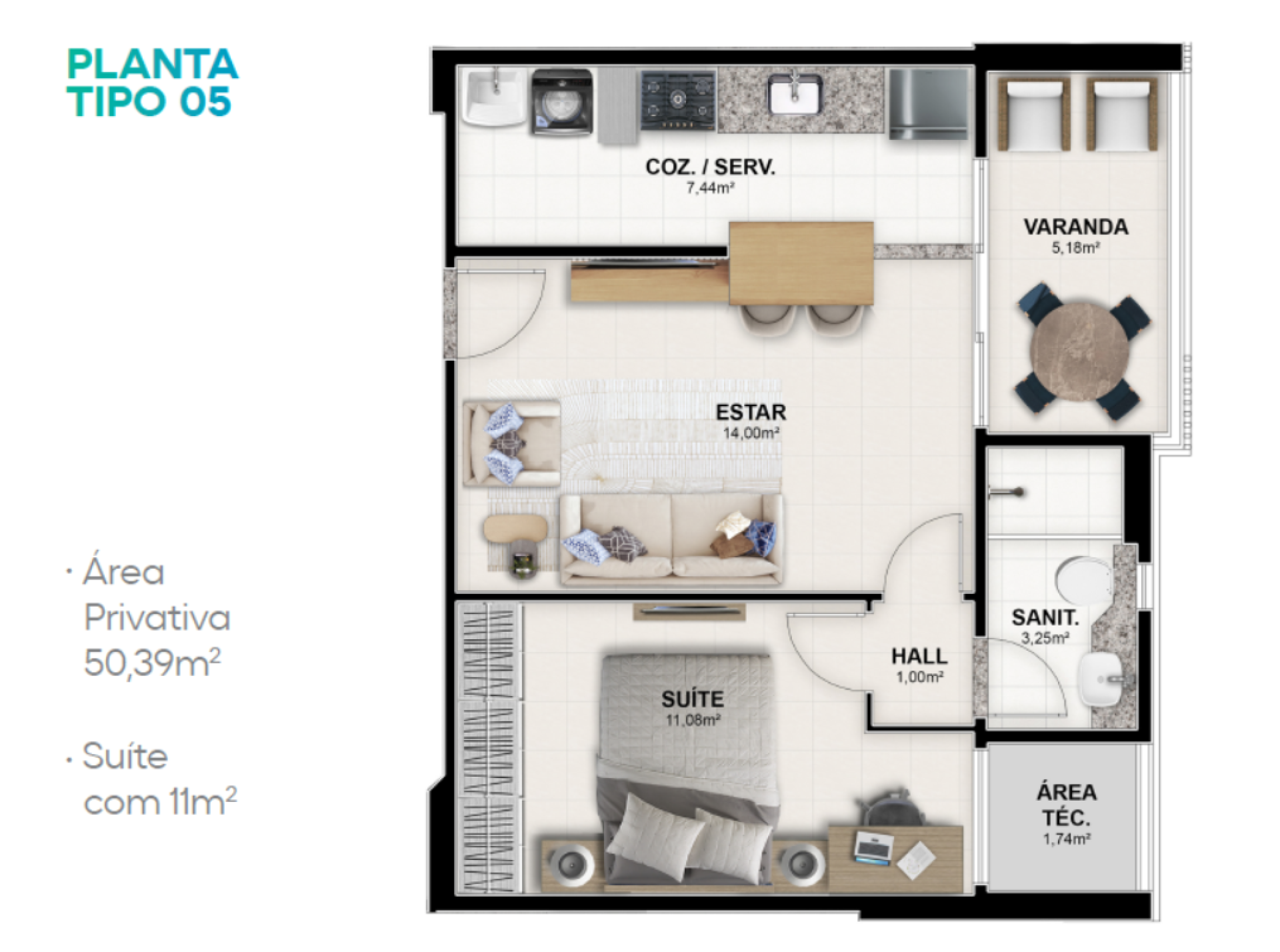 Apartamento Para Vender com 1 quartos 1 suítes no Epic Residence no Bairro Atalaia em Aracaju