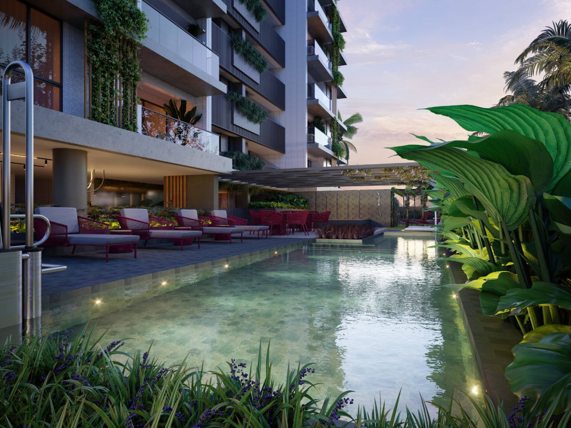 Apartamentos com varanda nas proximidades do Parque Parahyba II  e 435m da praia do Bessa