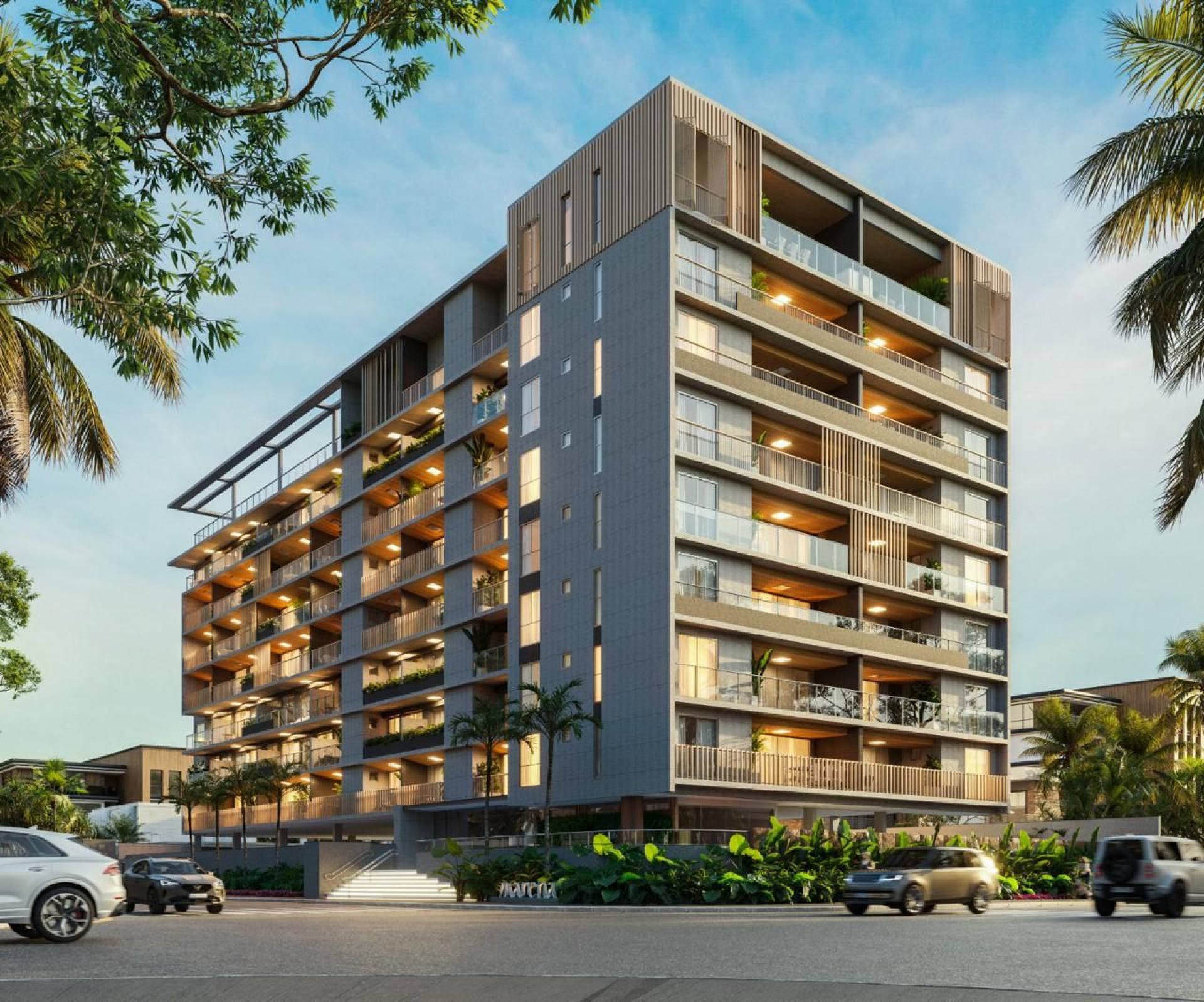 Apartamentos com varanda a 140m da praia de Intermares