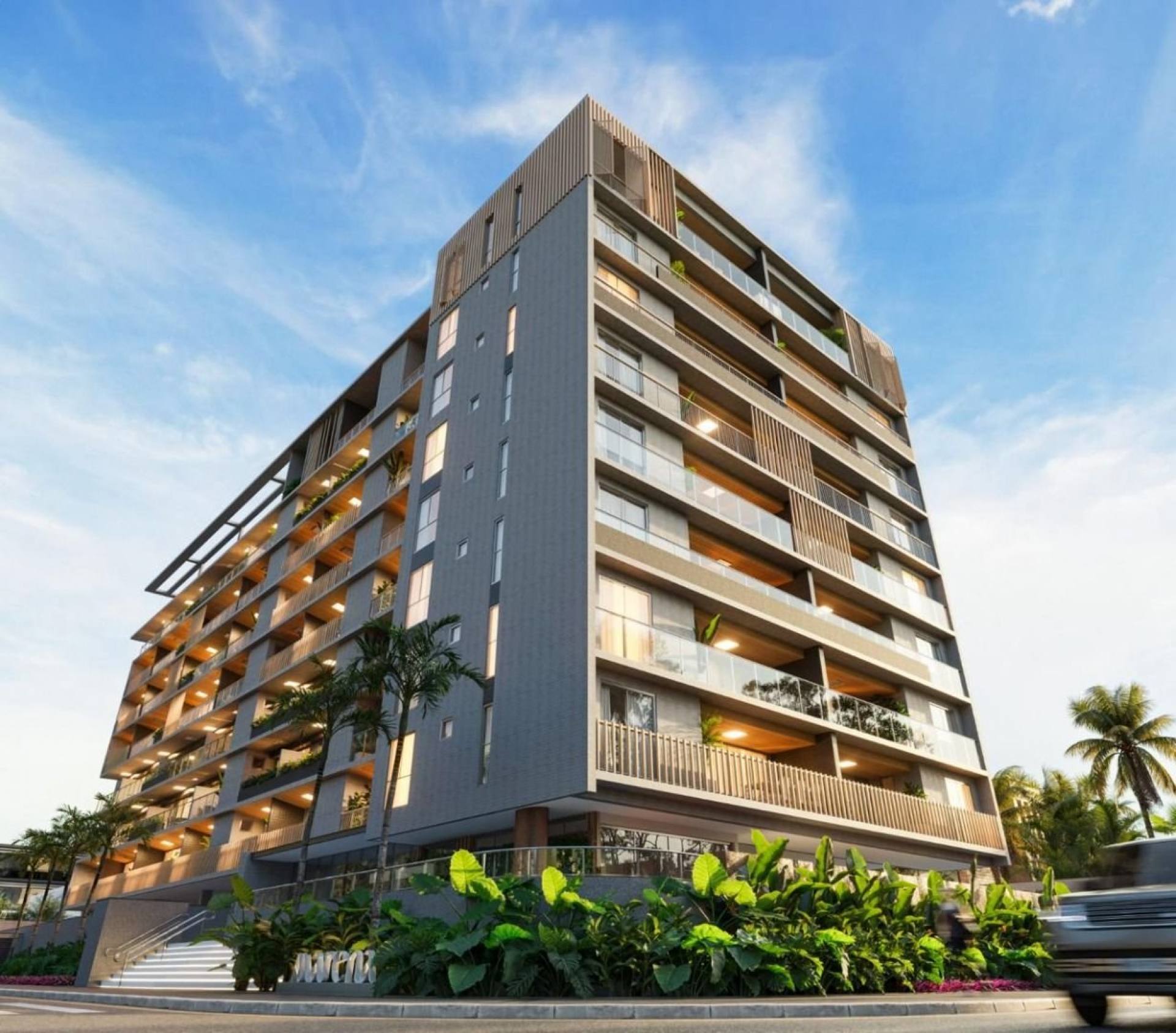 Apartamentos com varanda a 140m da praia de Intermares
