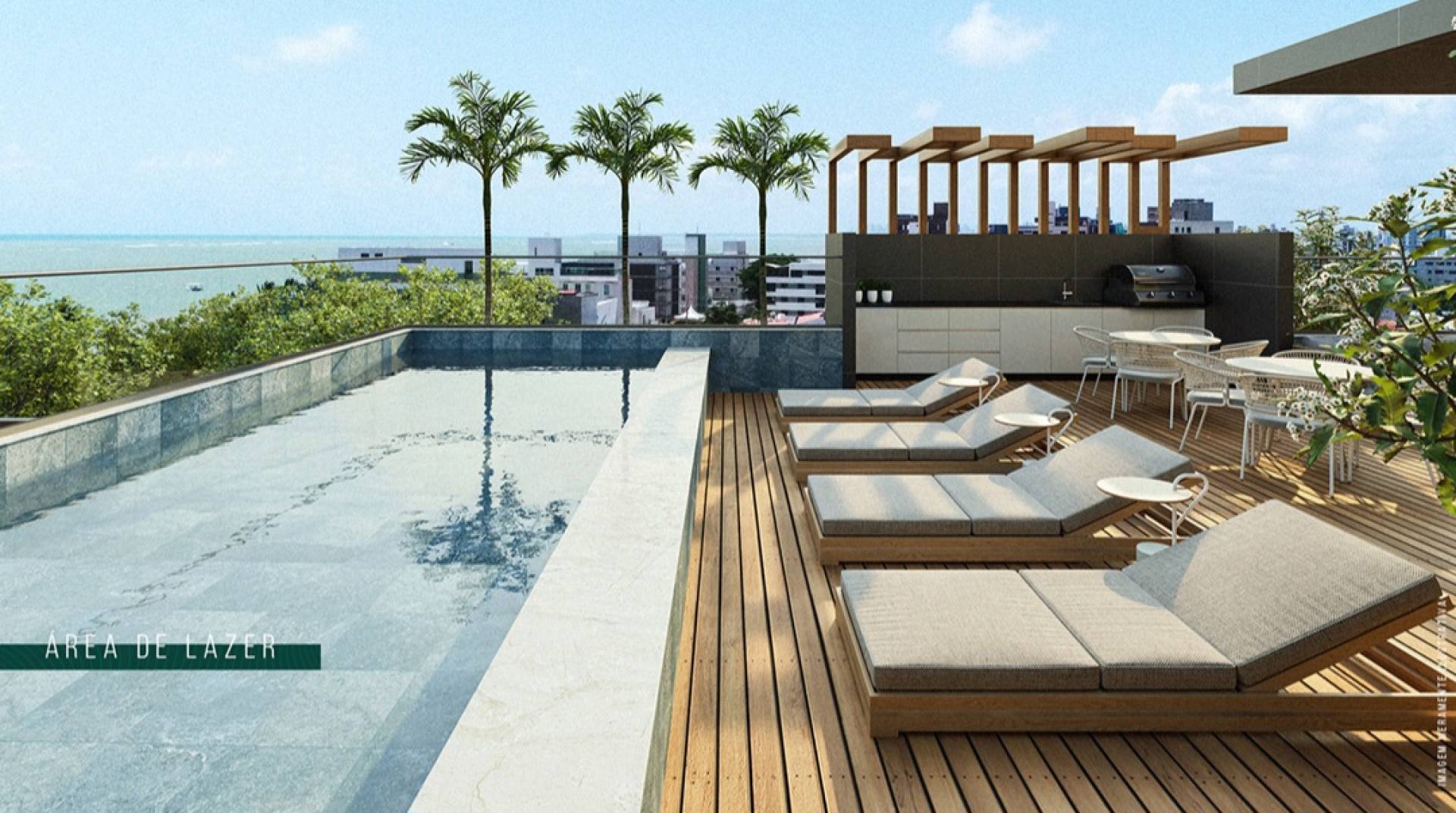 Apartamento com Piscina na Praia de Camboinha