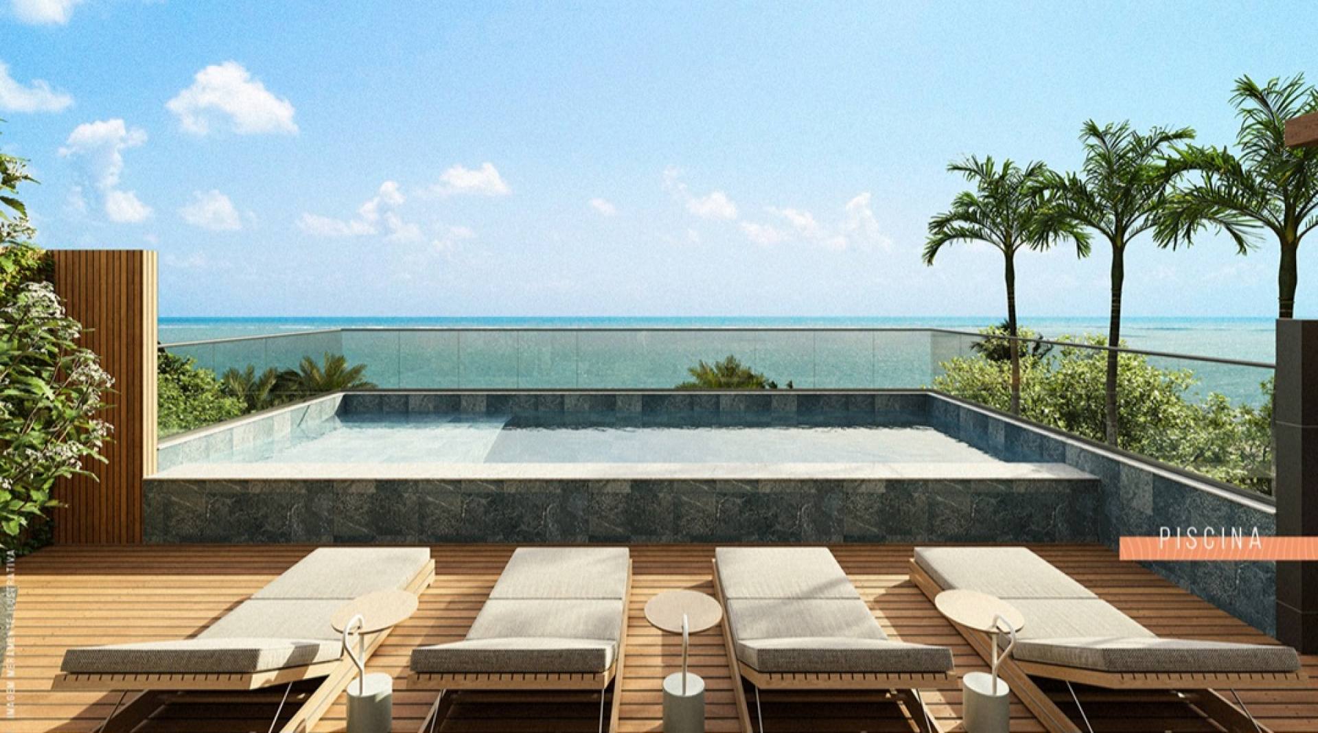 Apartamento com Piscina na Praia de Camboinha