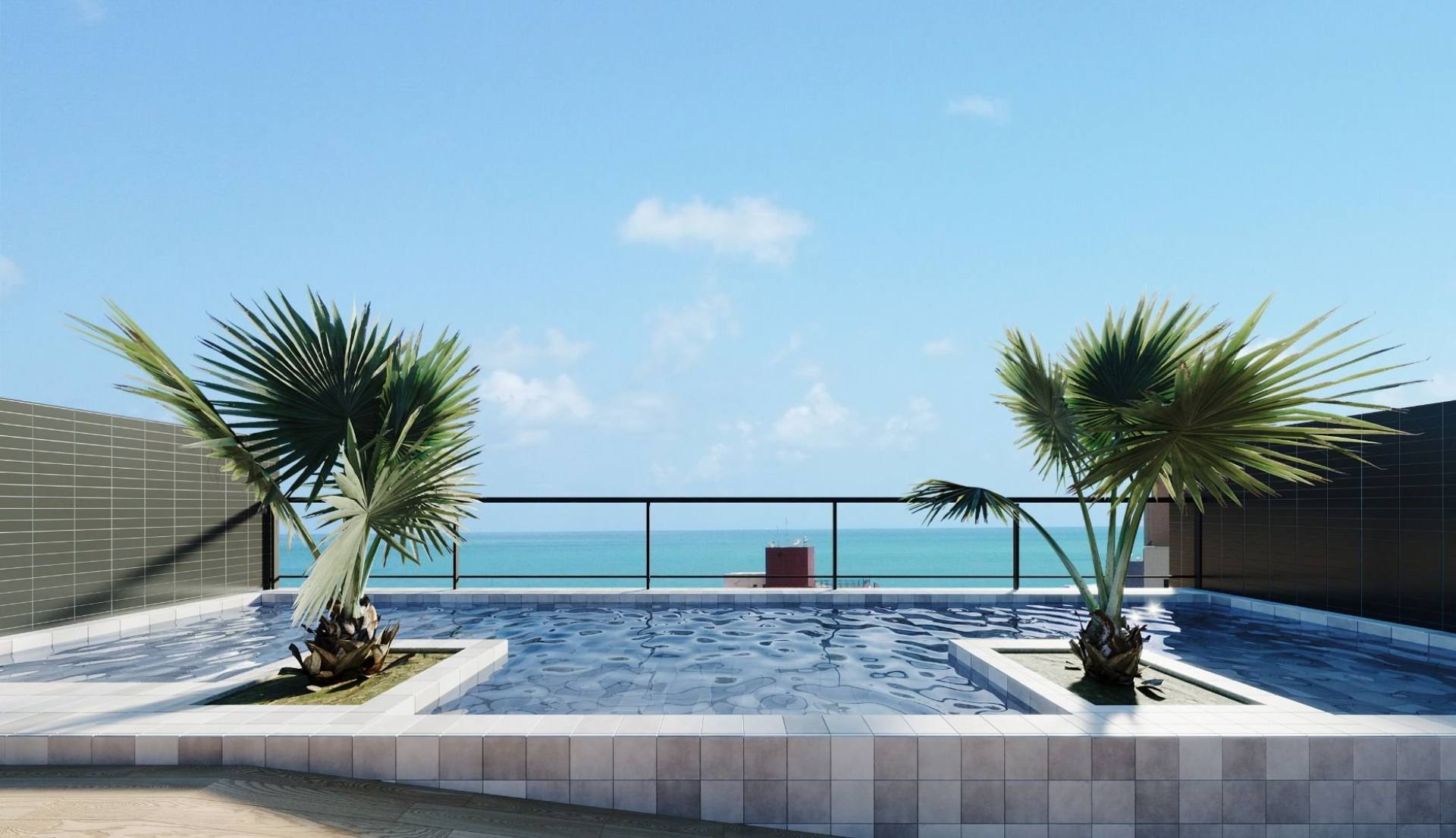 Cobertura Duplex com jacuzzi privativa com vista para o mar da praia do Bessa