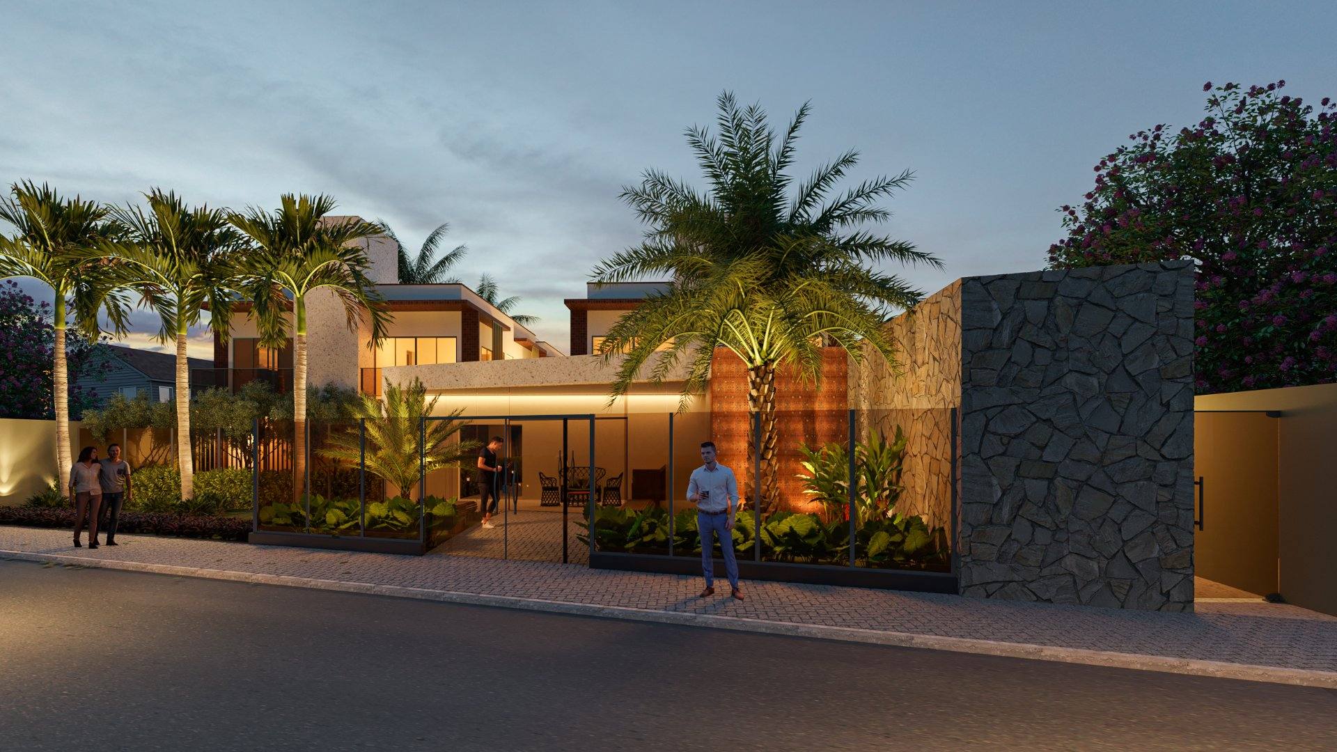 Casa Duplex em condomínio fechado com área de lazer completa a 100m da praia em Ponta de Campina