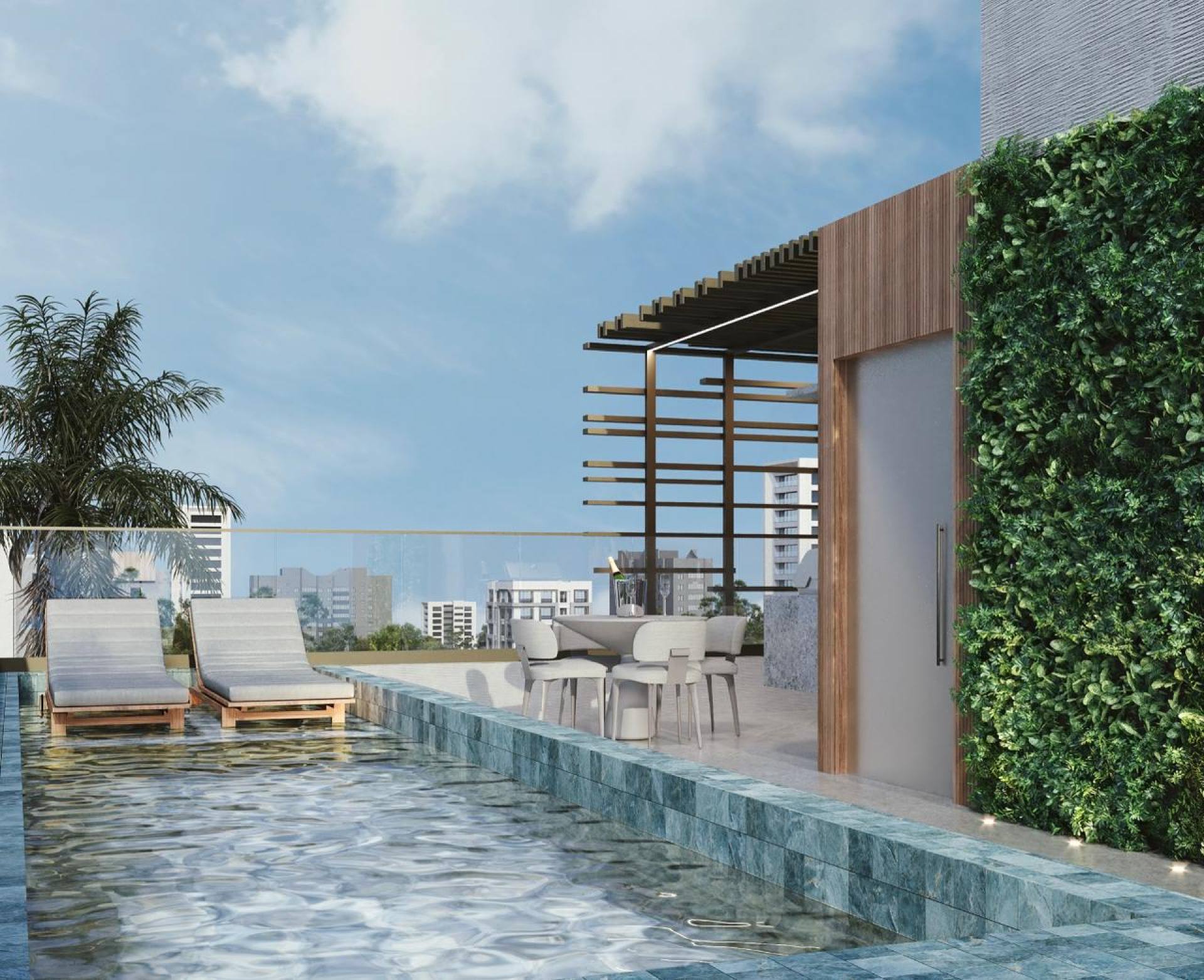 Flat a 100 metros da praia, com área externa, no Jardim Oceania