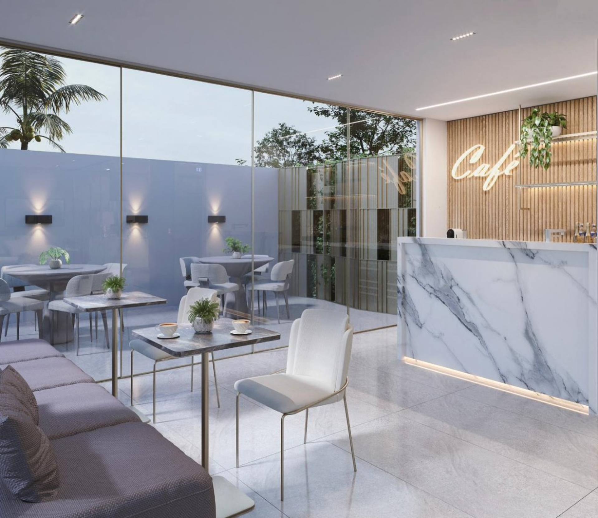 Flat a 100 metros da praia, com área externa, no Jardim Oceania