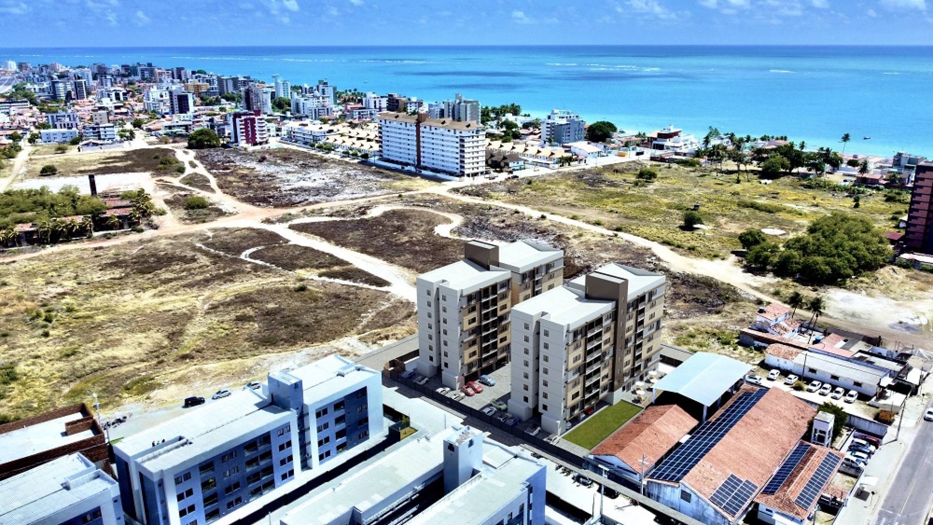 Apto 02 quartos a 400 metros da praia no Poço