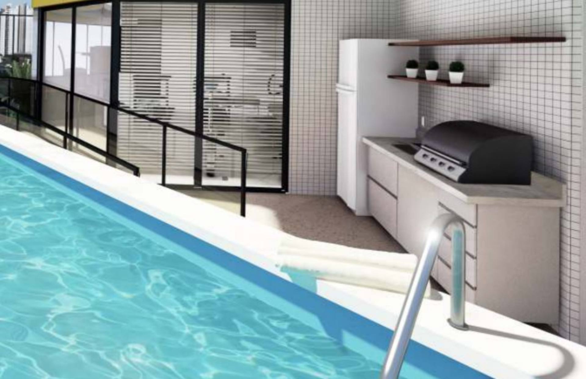 Apartamento de 49m² no Miramar, com vaga de garagem.